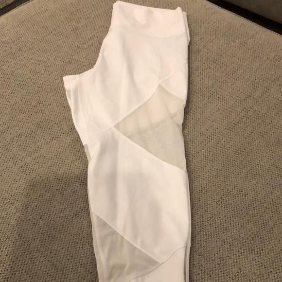 adidas Pants - Adidas white leggings - full length size L